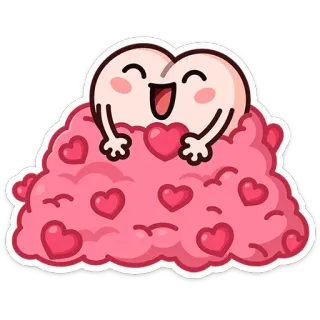 🥰 ハート, 愛, かわいい, 漫画, 可愛い, ピンク whatsapp sticker