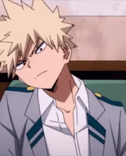 🕸 Katsuki Bakugo My Hero Academia อนิเมะ, มังงะ, มายฮีโร่ อคาเดเมีย, บาคุโก, คัตสึกิ บาคุโก, ตัวละคร telegram sticker