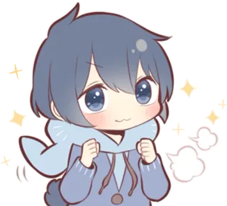 ✨ Аниме, Чиби, Милый, Мультфильм, Персонаж, Иллюстрация telegram sticker