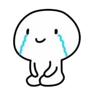 😂 cartoon, crying, sad, emotion, tears, cute, character telegram sticker