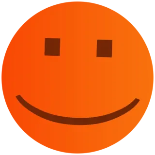😊 笑顔, 絵文字, 幸せ, オレンジ, シンプル, 漫画 telegram sticker
