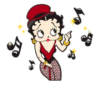 🎩 Betty Boop 만화, 베티 붑, 플래퍼, 빈티지, 캐릭터 telegram sticker