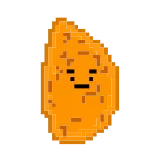 ๐ฉ Naget ayam, Makanan, Pixel art, Kartun, Cemilan telegram sticker