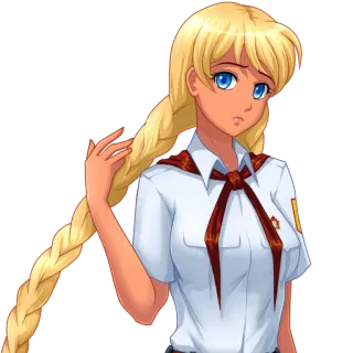 😕 Anime, Mundur szkolny, Szalik, Chusta pionierska, Radziecki telegram sticker
