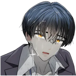 😭 Anime, Llorando, Personaje, Triste, Ilustración telegram sticker