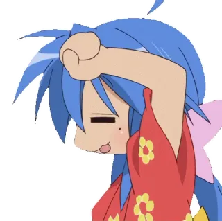 😵 anime, chica, confundida, molesta, frustrada telegram sticker