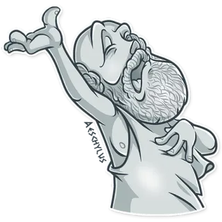 😩 statue, old man, beard, gesture whatsapp sticker