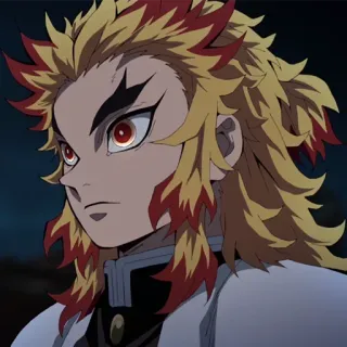 🟠 Rengoku Kyoujurou Demon Slayer 애니메이션, 귀멸의 칼날, 렌고쿠, 캐릭터 whatsapp sticker