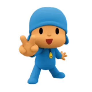 🕳 Pocoyo pocoyo, desenho animado, criança, paz telegram sticker