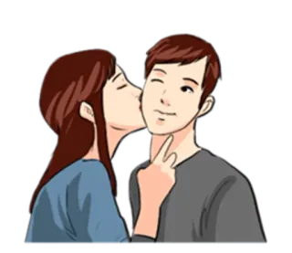 💏 亲吻, 爱, 情侣, 浪漫, 爱意 whatsapp sticker