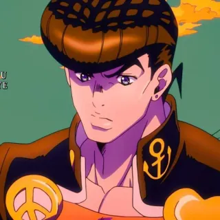 💎 Josuke Higashikata JoJo's Bizarre Adventure อนิเมะ, โจโจ้, โจสุเกะ, Diamond is Unbreakable, สมอ, สันติภาพ telegram sticker