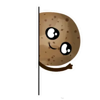 😗 土豆, 可爱, 卡哇伊, 卡通, 食物, 贴纸 telegram sticker