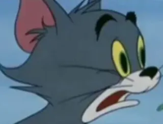 😳 Tom Cat Tom and Jerry cartone animato, gatto, scioccato, espressione, tom e jerry whatsapp sticker
