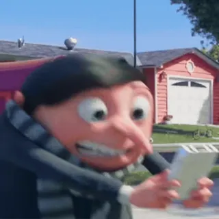 😱 Gru Despicable Me Dibujo animado, Villano, Divertido, Personaje, Animación telegram sticker