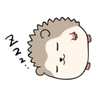 💤 erizo, lindo, animal, dormilón telegram sticker