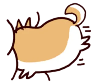 😑 chien, shiba inu, mignon, animal de compagnie, animal, course whatsapp sticker