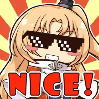 😎 NICE! animé, lunettes de soleil, mignon, cool, deal with it, pixelisé, sympa whatsapp sticker