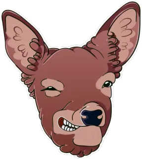 🦌 Hirsch, Tier, Illustration, Cartoon, Niedlich, Lustig whatsapp sticker