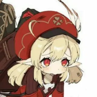 🤠 Klee Genshin Impact klee, genshin impact, anime, gioco, personaggio, rosso, bambino telegram sticker