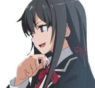 😂 Yukino Yukinoshita My Teen Romantic Comedy SNAFU Anime, Kartun, Gadis, Pelajar, Karakter, Senyum telegram sticker