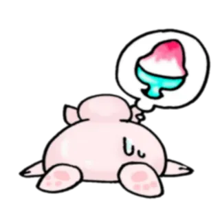 🍨 милый, животное, десерт, мечта, мультфильм telegram sticker