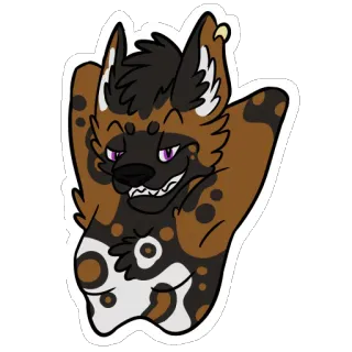 💪 Furry, Anthro, Binatang, Anjing, Kartun, Stiker whatsapp sticker