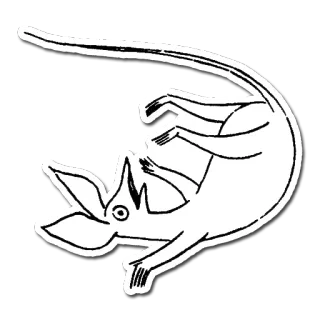 🌪 animal, jerbo, roedor, lindo, dibujos animados, ilustración telegram sticker