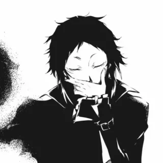 ♠ Ryunosuke Akutagawa Bungo Stray Dogs Anime, Manga, Akutagawa, Bungo Stray Dogs, Sombre, Gants, Fanart telegram sticker
