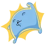 🥳 cuscino, cartone animato, personaggio, sonno, carino telegram sticker