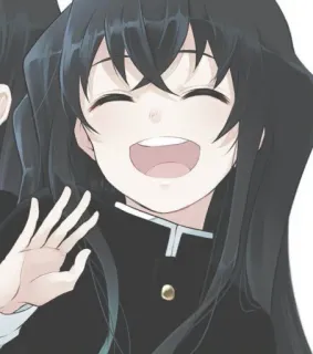☁️ Anime, Ragazza, Felice, Uniforme scolastica, Sorriso, Allegra whatsapp sticker