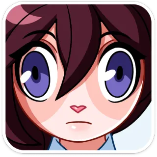 😳 Anime, Dessin animé, Manga, Portrait, Illustration telegram sticker