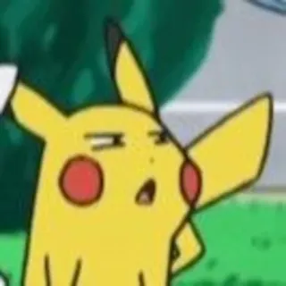 👁 Pikachu pokemon, pikachu, anime, cartone animato, divertente, meme, personaggio telegram sticker