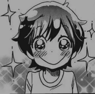 🖤 Manga, Anime, Mignon, Étincelant, Joyeux, Sourire telegram sticker