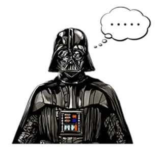 😐 Darth Vader Star Wars Dark Vador, Star Wars, Seigneur Sith, Science-fiction, Film, Personnage telegram sticker