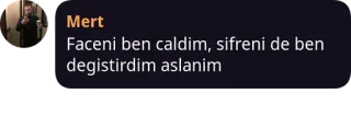 🤔 Faceni ben caldim, sifreni de ben degistirdim aslanim telegram sticker