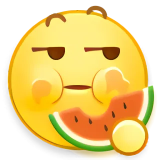🦇 Emoji, Pastèque, Nourriture, Goûter, Détente, Été telegram sticker