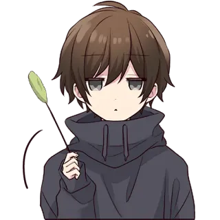 🐱 Anime, Menino, Moletom com capuz, Fofo, Mangá telegram sticker