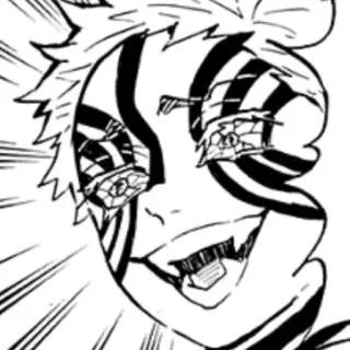 😃 Rui Demon Slayer Аниме, Демон, Руи, Клинок, рассекающий демонов, Страшный telegram sticker