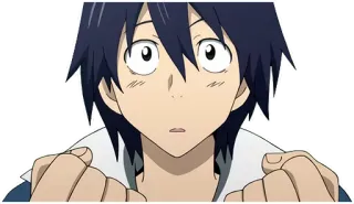 😦 anime, scared, surprised, cartoon, character telegram sticker