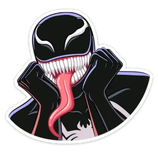 😋 Venom マーベル, コミック, スーパーヒーロー, ヴェノム, シンビオート whatsapp sticker
