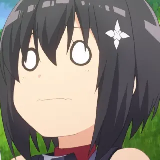 😟 Anime, Personaje, Expresión, Confundido, Lindo, Chica telegram sticker