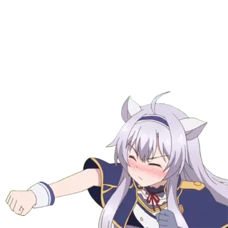 😠 Anime, Cartone animato, Orecchie da gatto, Pugno, Pugno whatsapp sticker