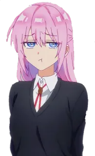 😤 Anime, Gadis, Rambut pink, bosan, imut telegram sticker