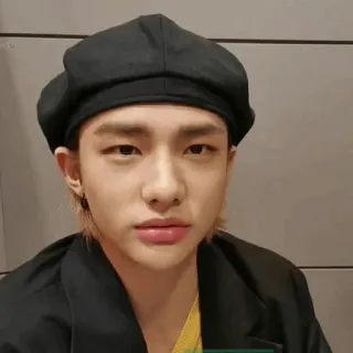 🍋 uomo, ritratto, cappello, kpop, coreano, attore telegram sticker