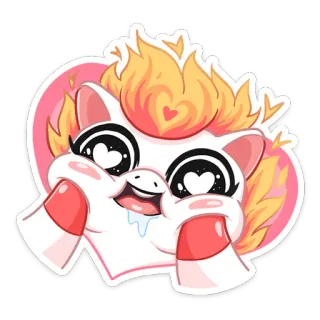 🤩 naklejka, kreskówka, koń, anime, słodki, kawaii telegram sticker