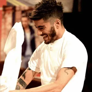 😂 Zayn Malik singer, celebrity, man, smile, portrait telegram sticker
