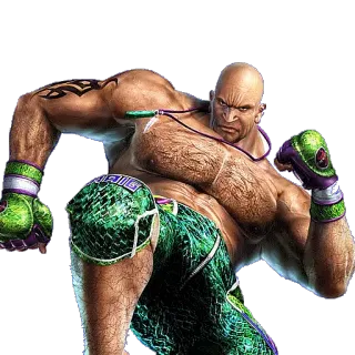 🤼 Craig Marduk Tekken Craig Marduk, Tekken, petarung, karakter video game, berotot, pria telegram sticker