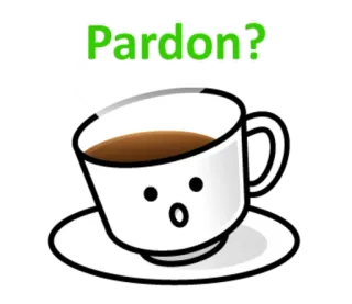 😯 Pardon? coffee, cup, question, confused, french, pardon telegram sticker