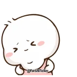 😜 @FarSaSticker słodki, kreskówka, biały, postać, naklejka telegram sticker