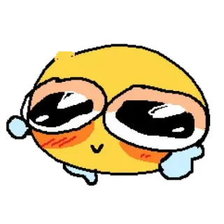 🥺 emotikon, imut, blob, tersipu, emoji, kawaii telegram sticker